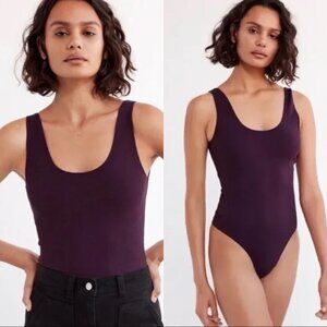 Wilfred Free Aritzia Leila Bodysuit in Cardamom Maroon‎